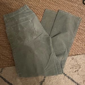 34x32 mens green corduroy mountain khakis